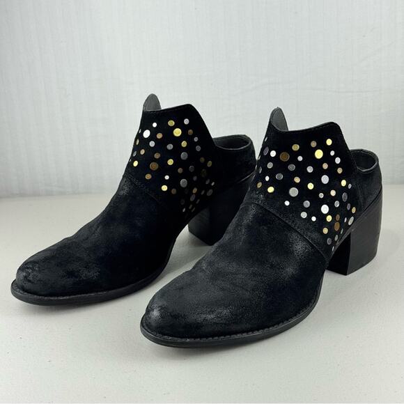 Seychelles SEY Collection Studded Black Distressed Leather Mules Women’s Size 8 - Picture 1 of 11